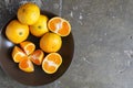 Bowl of Golden Tangerines with Room for Text