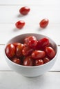 Bowl with grape tomatoes Royalty Free Stock Photo