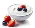 Bowl of greek yogurt Royalty Free Stock Photo