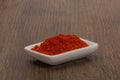 Bowl of ground red pepper spice in bowl Royalty Free Stock Photo