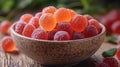 A bowl of gummy candies Royalty Free Stock Photo