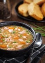 Bowl of ham and bean soup Royalty Free Stock Photo