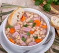 Bowl of Ham and Bean Soup Royalty Free Stock Photo