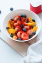 Bowl of healthy fresh berries fruit salad Royalty Free Stock Photo