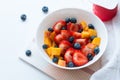 Bowl of healthy fresh berries fruit salad Royalty Free Stock Photo