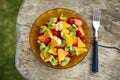 Bowl of healthy fresh fruit salad Royalty Free Stock Photo