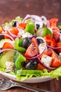 Bowl of Healthy Greek Salad Royalty Free Stock Photo