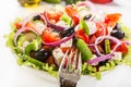 Bowl of Healthy Greek Salad Royalty Free Stock Photo