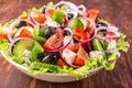 Bowl of Healthy Greek Salad Royalty Free Stock Photo