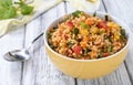 Bowl with homemade Bulgur Salad Royalty Free Stock Photo