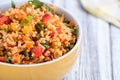 Bowl with homemade Bulgur Salad Royalty Free Stock Photo