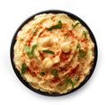 Bowl of homemade hummus Royalty Free Stock Photo