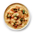 Bowl of homemade hummus Royalty Free Stock Photo