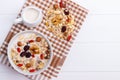 Bowl of homemade muesli Royalty Free Stock Photo