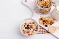 Bowl of homemade muesli Royalty Free Stock Photo