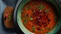 Bowl of homemade red bean soup Royalty Free Stock Photo