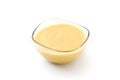 Bowl of homemade vanilla custard isolated Royalty Free Stock Photo