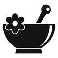 Bowl homeopathy icon, simple style