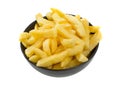 Bowl of Hot Chips over white background Royalty Free Stock Photo