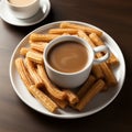 Delicious Churros With Green Tea And Coffee - A Perfect Treat