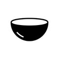 Black solid icon for Bowl, pot and culinary