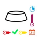 Bowl icon stock vector illustration flat design