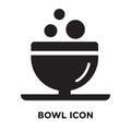 Bowl icon vector isolated on white background, logo concept of B
