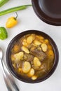 Bowl of Jamaican Oxtail Stew Royalty Free Stock Photo