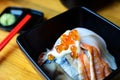 Bowl of Japanese mix sashimi don on rice Royalty Free Stock Photo