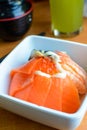 Bowl of Japanese mix sashimi don on rice Royalty Free Stock Photo