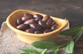 Bowl of kalamata olives Royalty Free Stock Photo