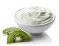Bowl of kiwi yogurt