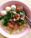 A bowl of kway tiao soup