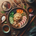 Bowl of lamen inspired by Naruto Royalty Free Stock Photo
