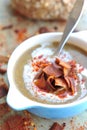 Bowl of lentil cream soup Royalty Free Stock Photo