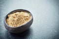 Bowl of maca powder