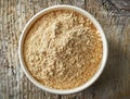 Bowl of maca powder