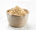 Bowl of maca powder