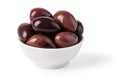 Bowl of marinated kalamata olives Royalty Free Stock Photo