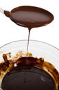 Bowl of melted chocolate Royalty Free Stock Photo