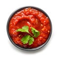 Bowl of mexican salsa sauce Royalty Free Stock Photo