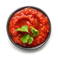 Bowl of mexican salsa sauce Royalty Free Stock Photo