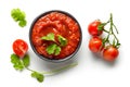 Bowl of mexican salsa sauce Royalty Free Stock Photo