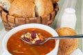 Bowl of minestrone soup