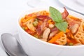 Bowl of Minestrone Soup Royalty Free Stock Photo