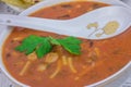 Bowl of Moroccan harira soup