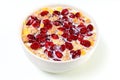 Bowl of muesli with cranberries Royalty Free Stock Photo