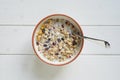 Bowl of muesli Royalty Free Stock Photo