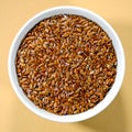 Bowl of Natural Brown Linseeds
