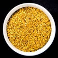 Bowl of Natural Golden Linseeds